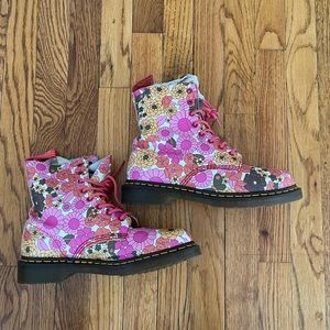 Pink Rose Paisley Dr. Martens